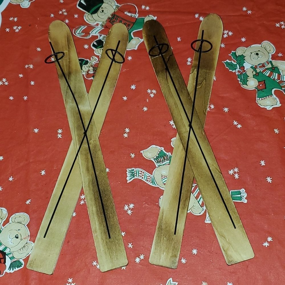 Winter Cross Country Ski Wall Hanging Decor Art